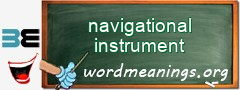 WordMeaning blackboard for navigational instrument